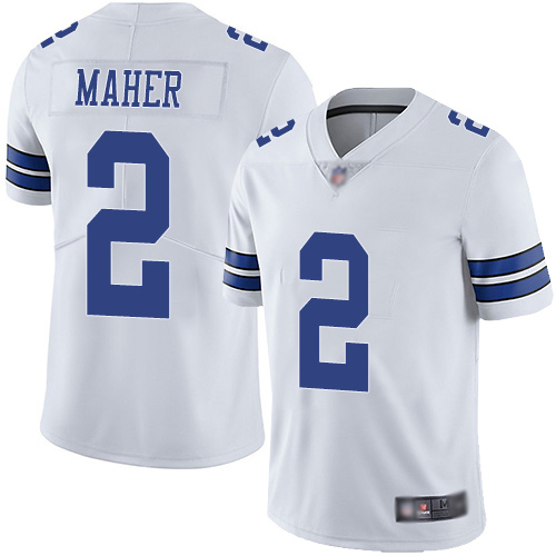 Men Dallas Cowboys Limited White Brett Maher Road 2 Vapor Untouchable NFL Jersey
